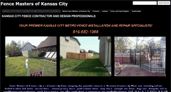 Desktop Screenshot of fencemastersofkansascity.com