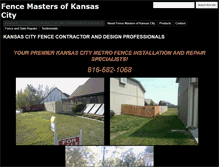 Tablet Screenshot of fencemastersofkansascity.com